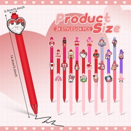 Engrowtic 24 Pcs Valentine's Day Pen Valentine Stationery Gift Set Funny Pen Writing Ballpoint Valentine's Day Party Galentine's Day Gifts for Students Office Supplies School
