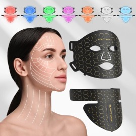 EASYINBEAUTY Therapy Mask Face Light LED Neck Skin Photon Rejuvenation Facial 7 Colors Color