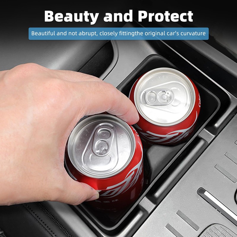Center Console Wireless Charging Pad + Cup Holder Fit for