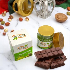 Pistachio Butter Spreadable Cream with Kataifi (Kadayif) Set 7.75 oz (220 gr), Ready for Filling, in Glass Jar, Rich & Nutty Pistachio Cream Spread for Knafeh and Dubai Chocolate, Chocolate Bars, Halal