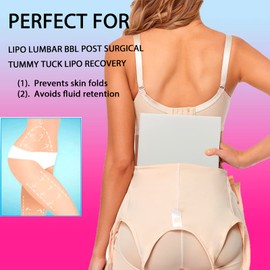 YingEnter 4 Pack Lipo Espumas Pads-Ab Junta Post Cirugía Liposucción para Abdominoplastia Post Cirugía Suministros, Lipo Espuma Tablas para Lipo Recuperación, Liposucción Prendas de Compresión 8 "X 11"