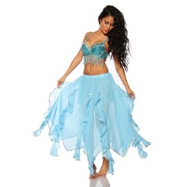Oriental Belly Dance Costume 2 pieces (Light Blue)