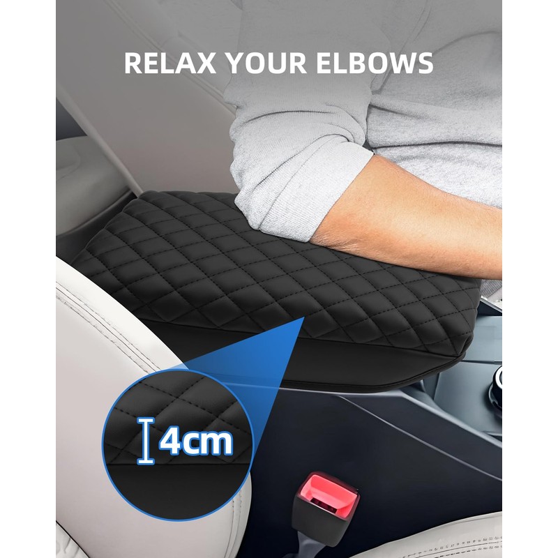 LANGBEAN Armrest Cover with Organizer Pocket for Ford Ranger T9