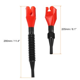 sourcing map 2pcs Flexible Snap Funnel, Universal Plastic Draining Oil Tool Retractable Automotive Fuel Funnel for Cars and Motorcycles, Red
