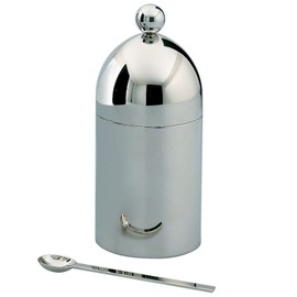 Alessi Sugar Bowl and Spoon, Silver