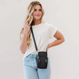 RNIEGA Women's Shoulder Bag, Crossbody Bag, Lightweight, Small, Shoulder Bag, Accessory Storage, Fashionable, Waterproof, Vertical, Unisex, Crossbody Bag