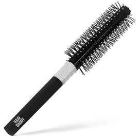 Cepillo de rodillo para tupé: cepillo redondo para cabello corto para hombres y mujeres. Da volumen y estiliza peinados rockabilly y pompadour. Cerdas