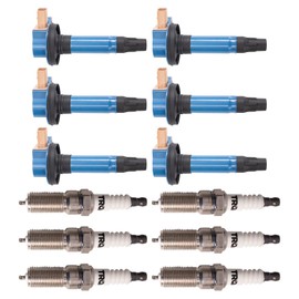 TRQ Ignition Kit Ignition Coil Spark Plugs Compatible with 11-23 Ford 13-19 Lincoln