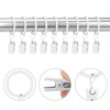 C.M. Curtain Rings with Curtain Clips, Inner Diameter 1.0 inches