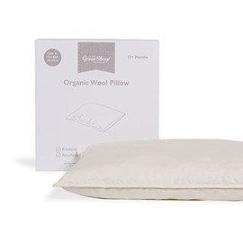 The Little Green Sheep Organic Wool Cot Pillow for Toddlers - Gently Moulding for All-Around Comfort - 40x60cm