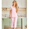 NACHILA Pajamas for Women-Viscose Made from Bamboo,Short Sleeve Sleepwear Cooling