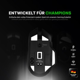 SensoryBoost DPS Glides (Set of 2) for Razer Basilisk Ultimate - Ultra Fast, Rounded, Low Friction, High Quality, Durable, Replacement Mouse Feet, Skates - Gaming Mouse Upgrade Accessories