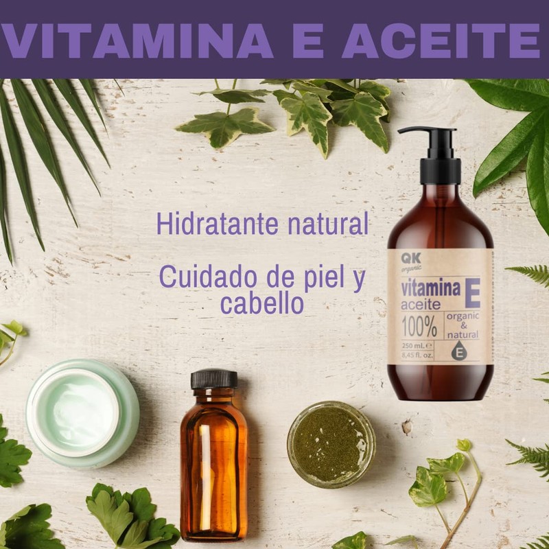 Vitamin E Oil 250 ml - Natural - Antioxidant and