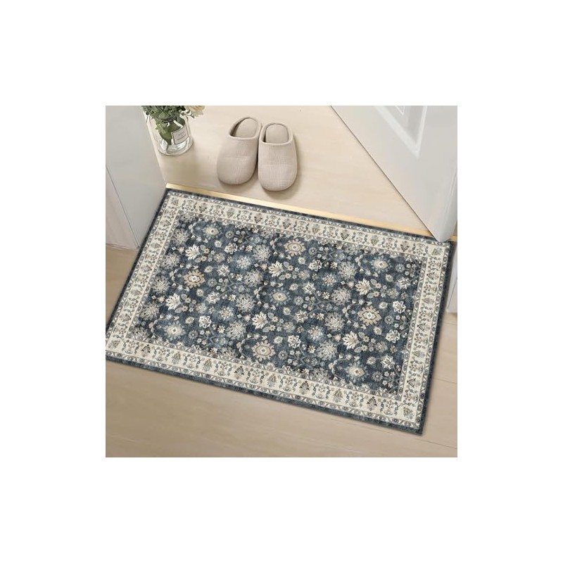 Indoor Washable Door Mat, Small Area Rug for Kitchen, Soft