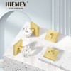 HIEMEY Satin Brass Diamond Glass Crystal Door Knob and Single