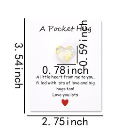 Pocket Heart Hug Token Bulk for Boyfriend Girlfriend Valentiens Day Gifts for Women Men Little Hugs for Son Daughter Birthday Graduation Gifts for Mom Dad Long Distance Relationship Gift for Friends