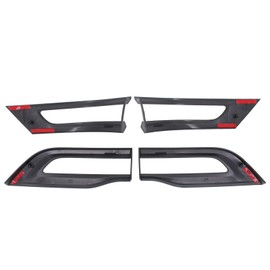 MOTOKU Gloss Black Tail Light Cover Trim Bezel for Jeep Grand Cherokee 2014-2021