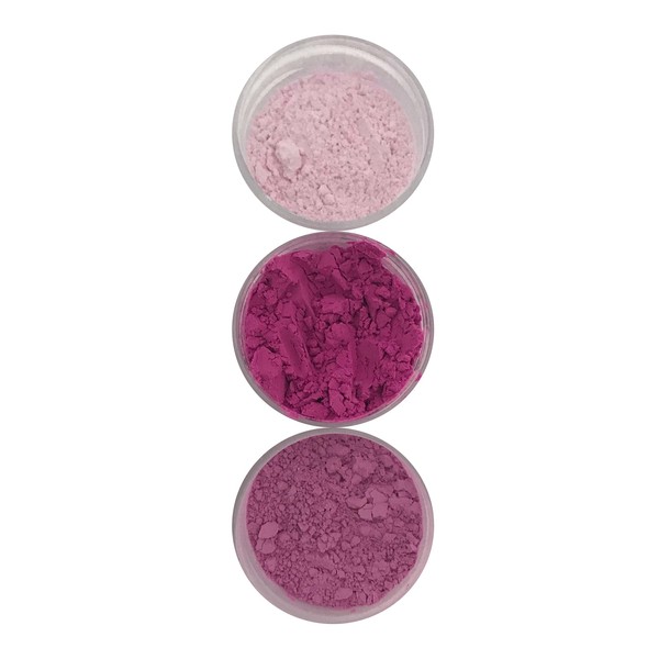 EDIBLE PETAL DUST SET OF 3 : HOT PINK/ FRENCH
