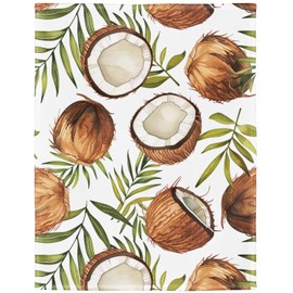 XSMEI Coconuts Blanket Cute Fruit Throw Blanket Super Soft Fleece Blankets for Couch Bed Home Decor Bedroom Accessories Gifts for Women Girls Kids 50" x 60"