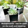 LaLaGreen Wall Planter - 6 Pack, 4 Inch Square Metal