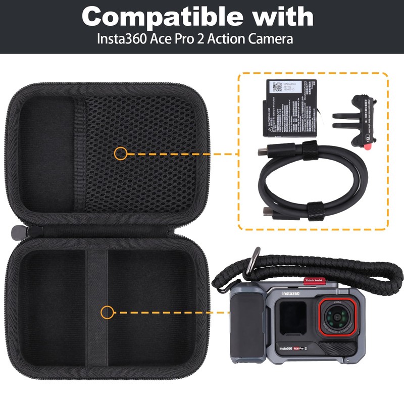 Baval Hard Case for Insta360 Ace Pro 2 Waterproof Action