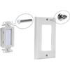 Brush Wall Plate Cable Pass Through Insert, 1-Gang Wall Plate