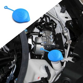 Rebvugr Windshield Washer Fluid Reservoir Cap, Windshield Wiper Fluid Cap Replacement Cap, Small Ring Lid Cover Compatible with Honda Accord Civic CRV CRX Blue Windshield Wiper Fluid Cap 38513-SB0-961
