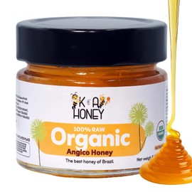K&A HONEY Angico Blossom | USDA Certified Raw Organic Honey | 100% Pure Brazilian Honey | Rich in Antioxidants & Natural Energy | Unpasteurized | Premium Quality | 8.47 oz