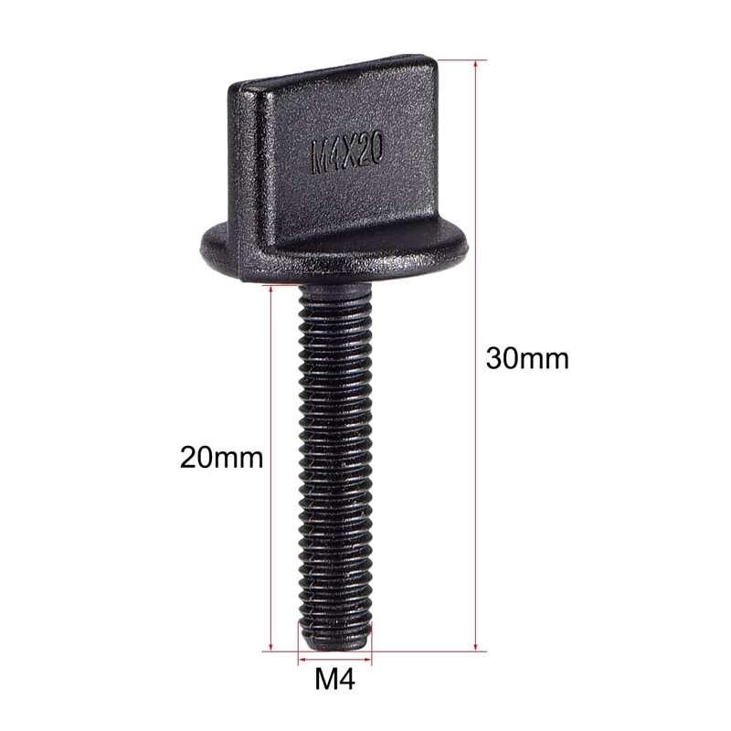 sourcing map M4 x 20 mm Thumb Screw Bolts Nylon