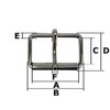 FAMILY TOOL 57216 Tube Buckle (Inner Width 1.2 inches (30