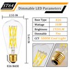 CREATE BRIGHT 16W Dimmable ST64 Led Bulbs 5000K Daylight White