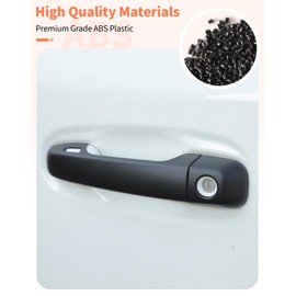 Summleaf Exterior Door Handle Cover for Compatible with Toyota 4Runner 2010-2024 Intelligent Lock,Auto Outside Door Handle Covers Decor Trim,Exterior Accessories 8PCS(Matte Black)