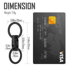 KeyUnity KA15 Titanium Quick Release Keychain, Detachable Key Ring, Double-End Swivel Magnetic Key Holder, Keychain Quick Disconnect, for Carabiners, Car Keys and DIY Accessories for Men & Women