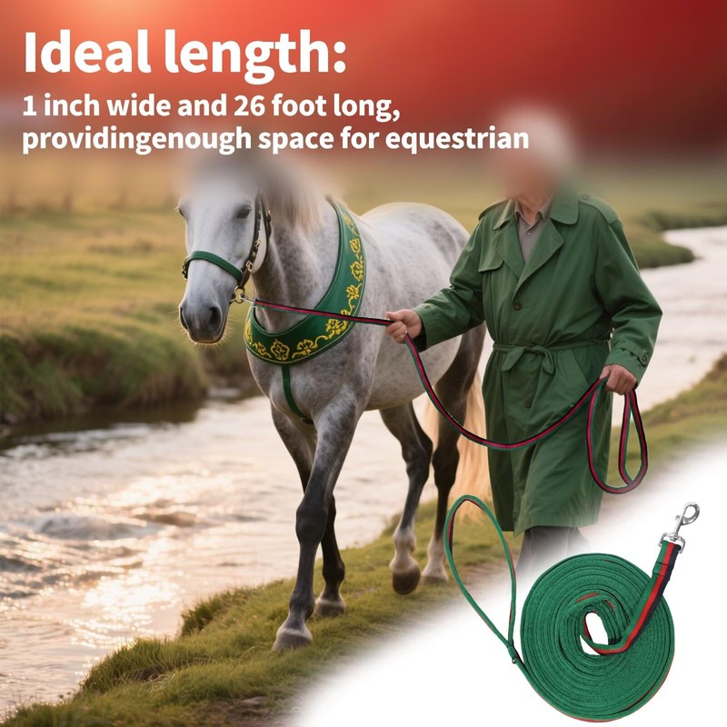 Lunge Line for Horse, Premium Equine Lunge Line with Swivel
