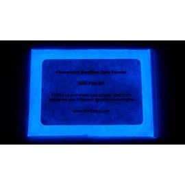 Glow in The Dark Pigment Powder - 12g - Neutral and Fluorescent Colors (Fluorescent Blue)