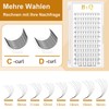 B&Q Ready-to-Use Fan Eyelashes, 4D-C, 0.07-13, Pointed Base, Eyelash Extensions,
