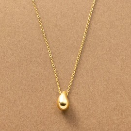 Cream Dot Necklace, Women's Popular, Stainless Steel, Surgical Stainless Steel, Short Chain, Drop, Distortion, Plump, Stainless Steel
