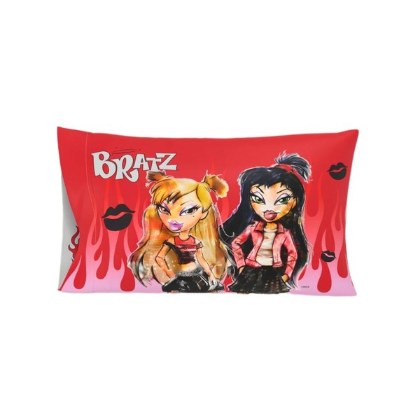 Franco Collectibles Bratz Beauty Silky Satin Standard Pillowcase Cover 20x30 for Hair and Skin, (Official Licensed Product)