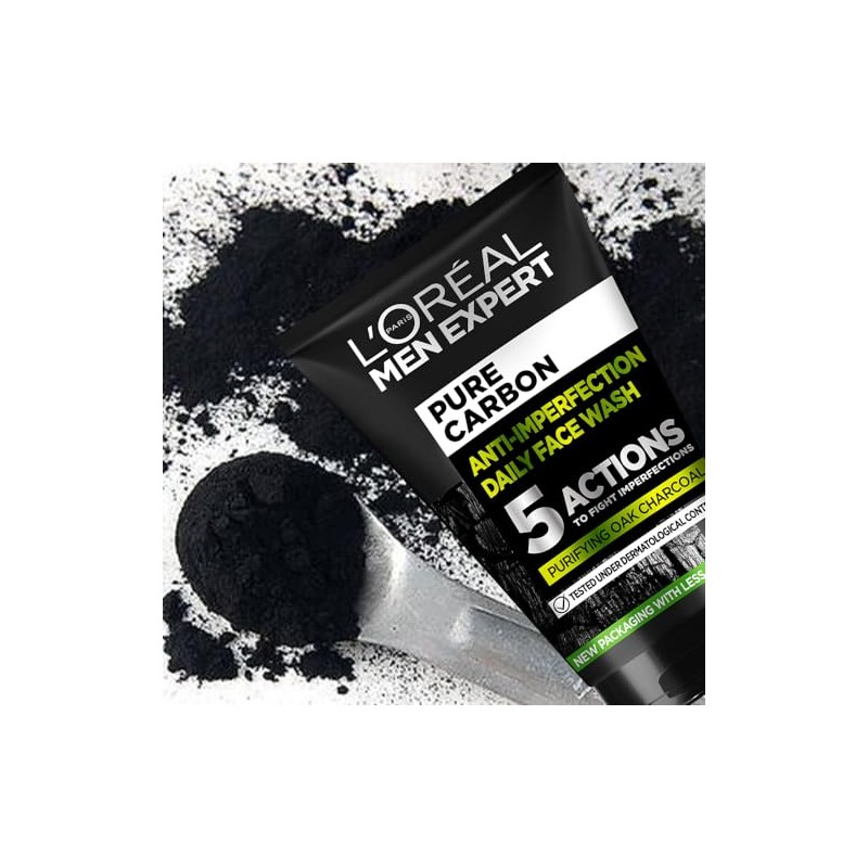 L'Oréal Paris Gel de Limpieza Facial de Men Expert, Pure