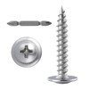 (250 pcs)#8×1" Phillips Truss Head Wood Screws Stainless Steel 410