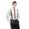 trilece Black Suspenders for Men - Adjustable Y Back Style