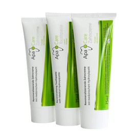 ApaCare 3 Tuben Zahnschmelz Zahnpasta | Die fluoridhaltige Zahnpasta für den Zahnschmelz Aufbau | Künstlicher Zahnschmelz für empfindliche Zähne | 3x 75 ml