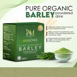 WORLDWIDE Amazing Pure Organic Barley Powdered Drink Mix (10 x 3g Sachets) Organic Barley Green Natural Blend