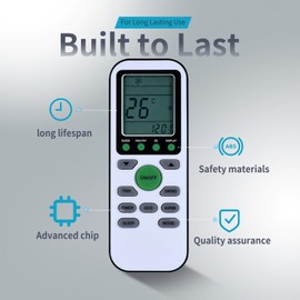 ZWP GYKQ-36 Replacement AC Remote Control fit for TCL Royal Air Conditioner KTTCL002 F3MA RSEC-12HP 12000BTU, for Bravo and ROVSUN Air Conditioner Remote