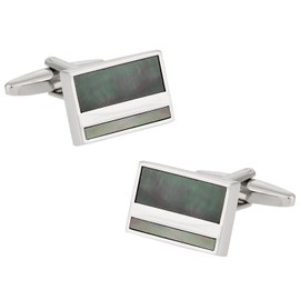 Cuff-Daddy Black Mother of Pearl Cufflinks Cuff Links with Presentation Box