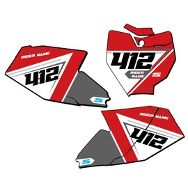 2021-2023 MC 65 SG65 Custom MX Number Plates Senge Graphics Kit Compatible with GASGAS