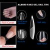 MAGIC ARMOR Pack of 120 Round Almond Nail Tips, Artificial