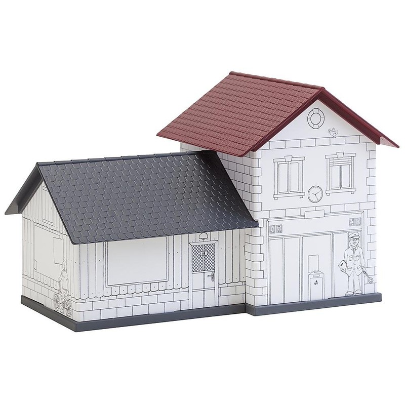 Faller 150110 Basic Bahnhof, inkl. 1 Bemalvariante Modellbausatz, Zubehör, Mehrfarbig,