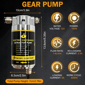 12V 100W Oil Change Extractor Pump, Electric Oil Transfer Pump Set