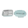 Lunch Box 3 Compartments 304 Stainless Steel Plastic Matching Spoon